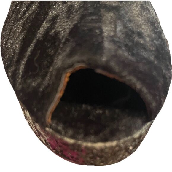 Poetic Licence Perfectly Lovely Black Velvet Glitter Platform Heels Size 10 NIB - Picture 14 of 16